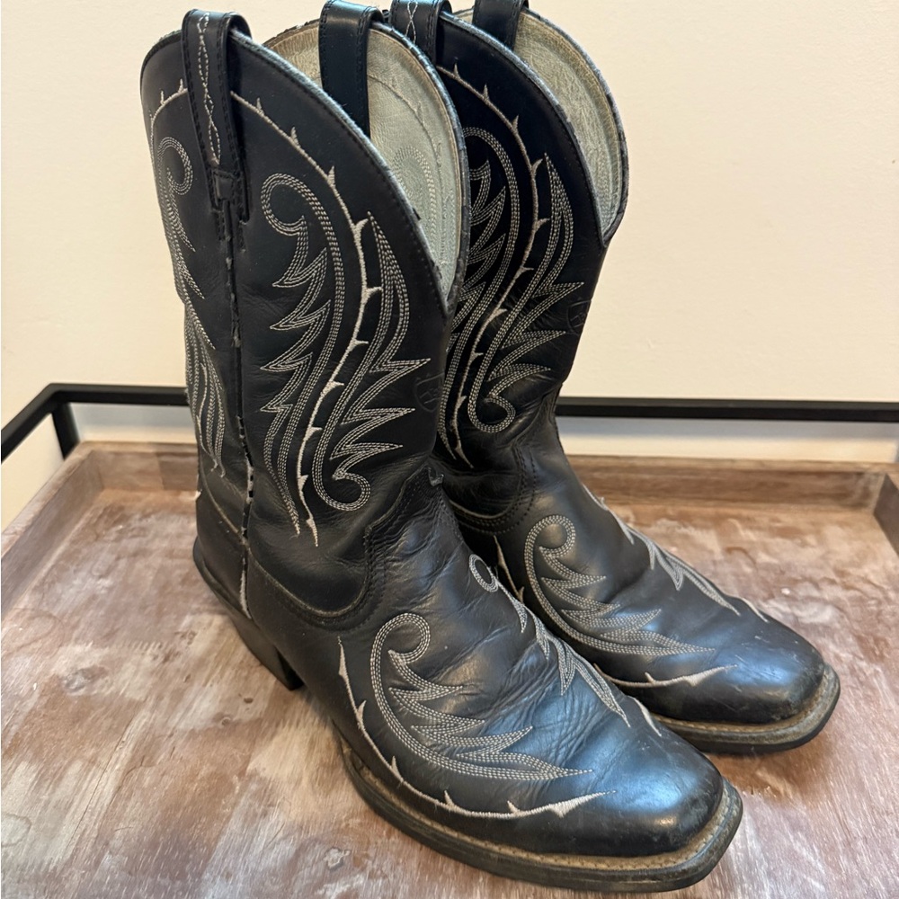 Ariat Black and White Western Boots